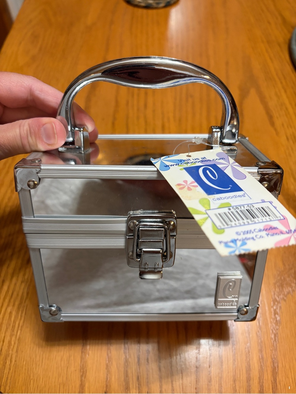 Caboodles Silver Metallic Mini Train Case